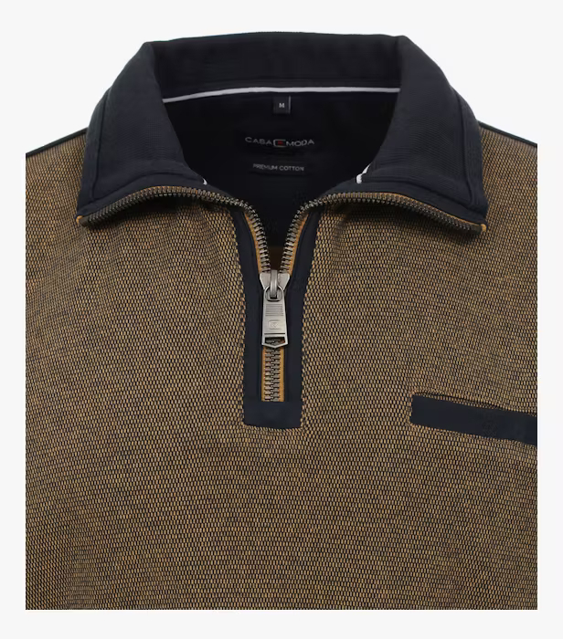 Pulover troyer bumbac barbati CASA MODA galben [3]