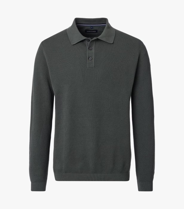 Bluza polo bumbac barbati CASA MODA verde inchis [1]