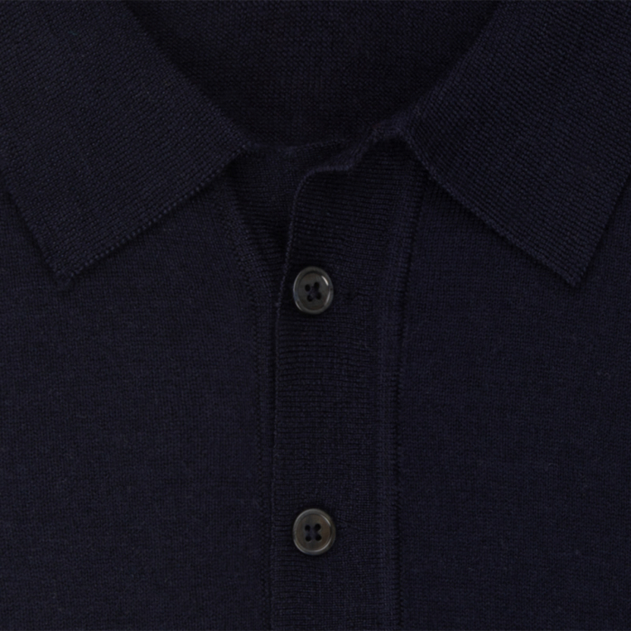 Bluza polo merino barbati SEIDENSTICKER Shaped bleumarin [4]
