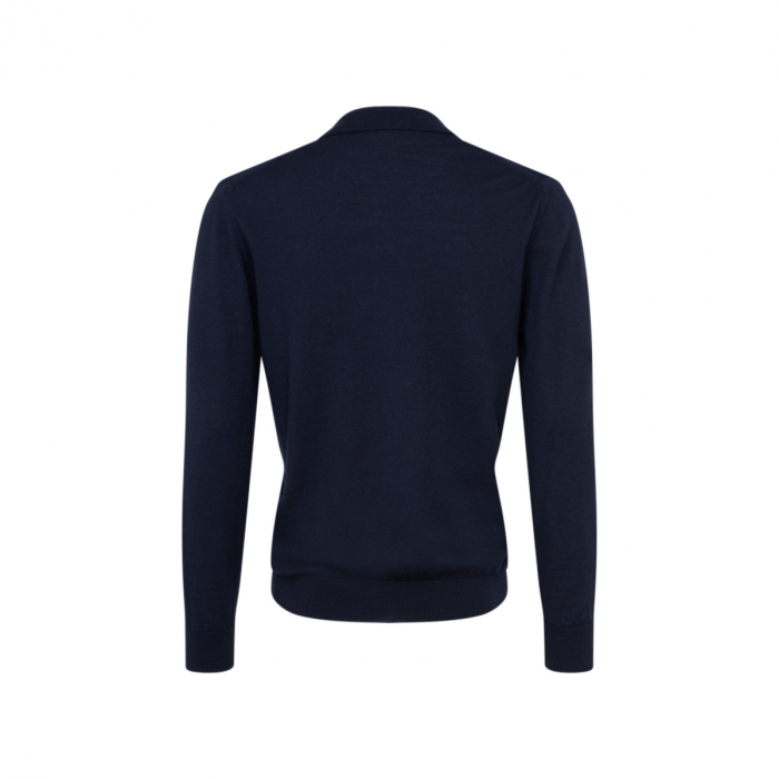 Bluza polo merino barbati SEIDENSTICKER Shaped bleumarin [2]