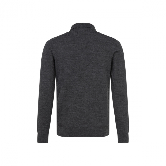 Bluza polo merino barbati SEIDENSTICKER Shaped gri [2]