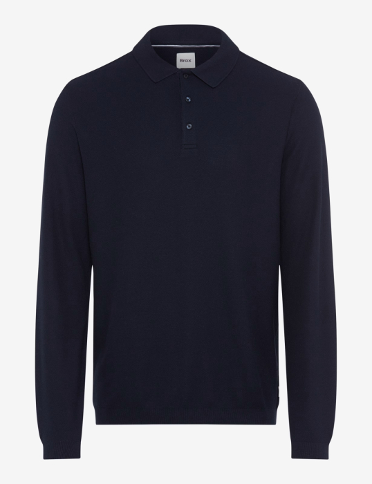 Bluza polo bumbac/modal barbati BRAX PAROS bleumarin [1]