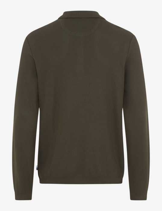 Bluza polo bumbac/modal barbati BRAX PAROS kaki [2]