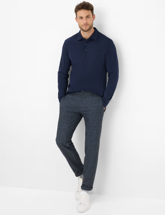 Bluza polo bumbac barbati BRAX PIRLO 273528-70435300 bleumarin [5]