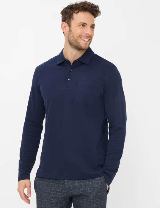 Bluza polo bumbac barbati BRAX PIRLO 273528-70435300 bleumarin [3]