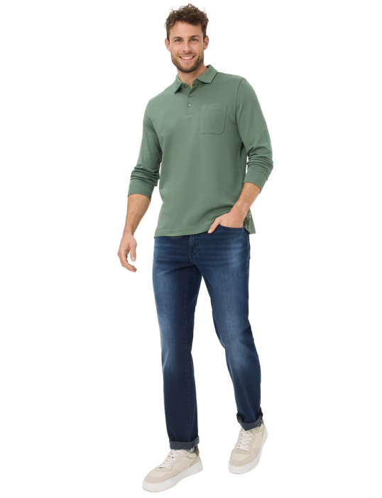 Bluza polo bumbac barbati BRAX PIRLO 273528-70435300 verde [5]