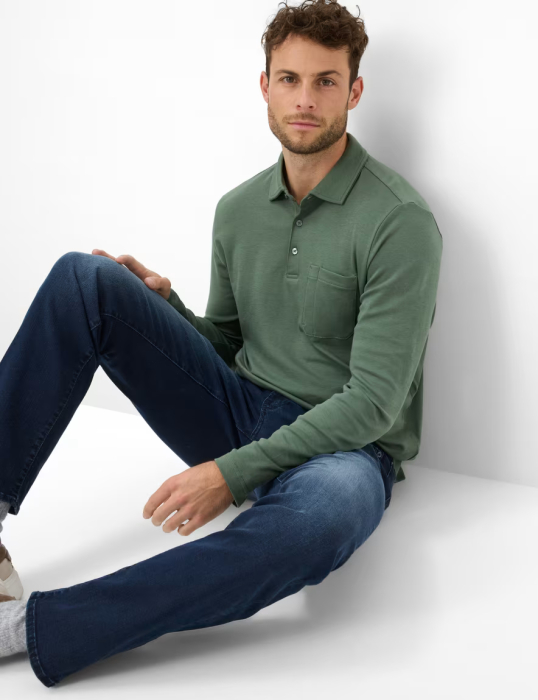 Bluza polo bumbac barbati BRAX PIRLO 273528-70435300 verde [6]
