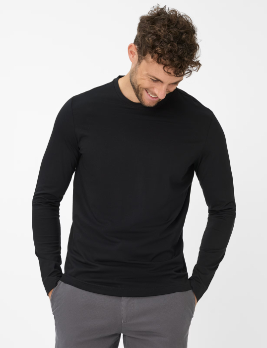 Bluza bumbac barbati BRAX TIMON negru [3]