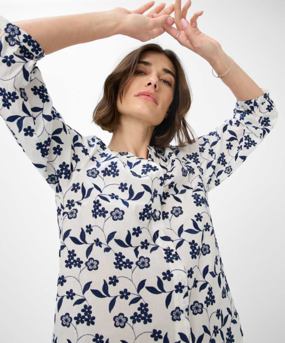 Bluza bumbac femei BRAX VELIA 415558-94151000 alb model floral [3]