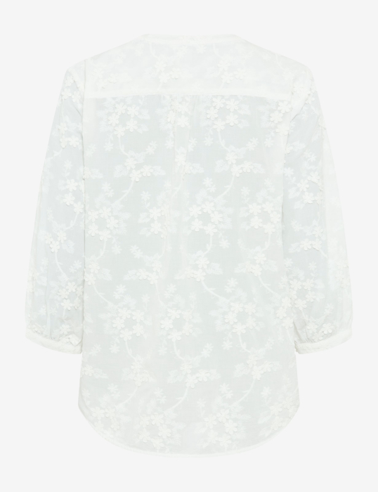 Bluza brodata bumbac femei BRAX VELIA alb model floral [4]