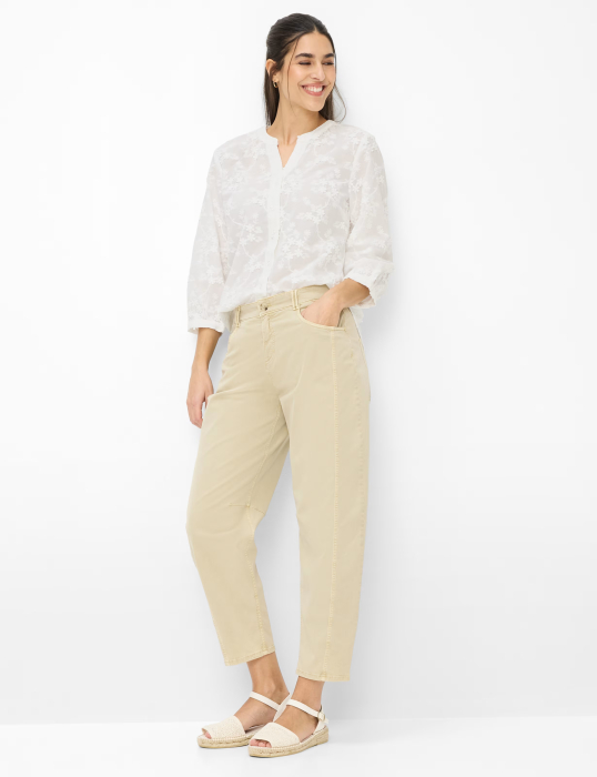 Bluza brodata bumbac femei BRAX VELIA alb model floral [5]