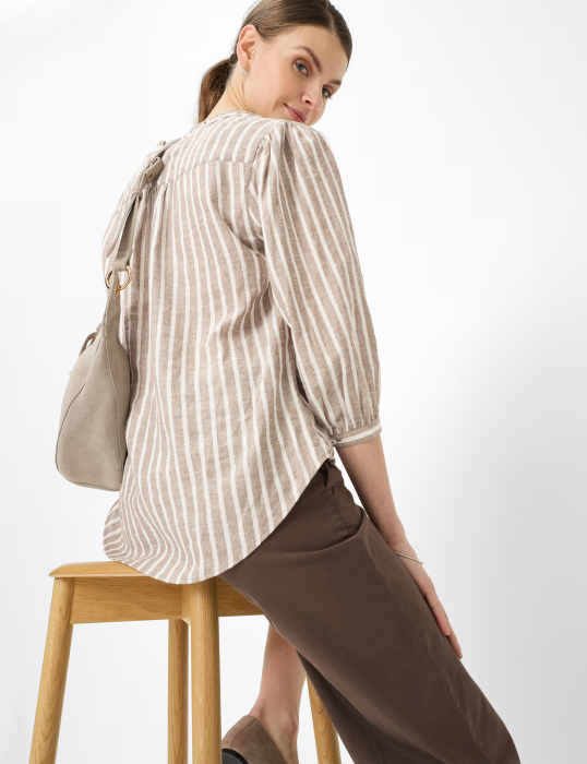 Bluza in/vascoza maneca 3/4 femei BRAX VIOLET maro [6]