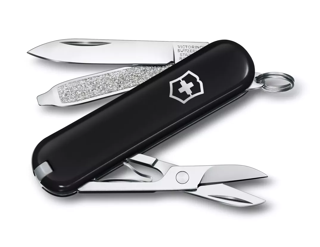 Cutit de buzunar multifunctional VICTORINOX Classic SD 7 functii negru Dark Illusion [1]