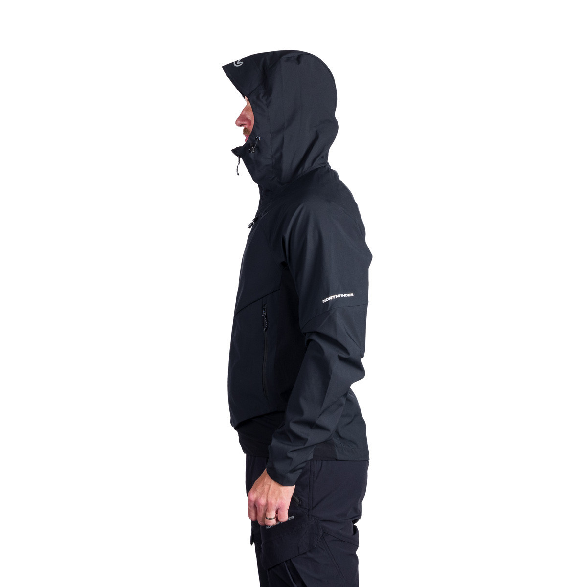 Jachetă trekking 5K/5K bărbați, hibrid softshell 3L NORTHFINDER CIRO negru [4]