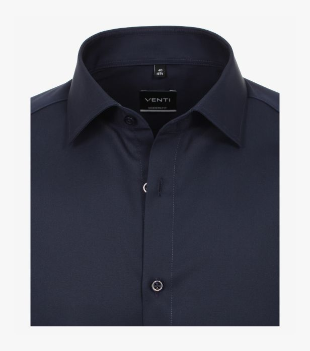 Camasa bumbac barbati VENTI ModernFit uni bleumarin [3]
