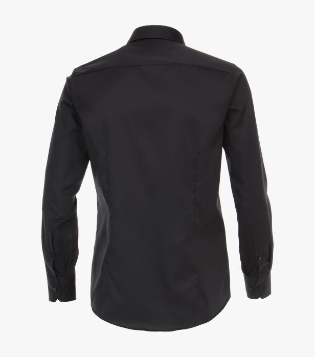 Camasa bumbac barbati VENTI ModernFit uni negru [2]