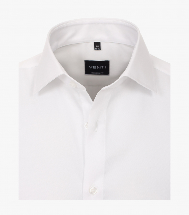Camasa bumbac ceremonie barbati VENTI Modern Fit alb [3]