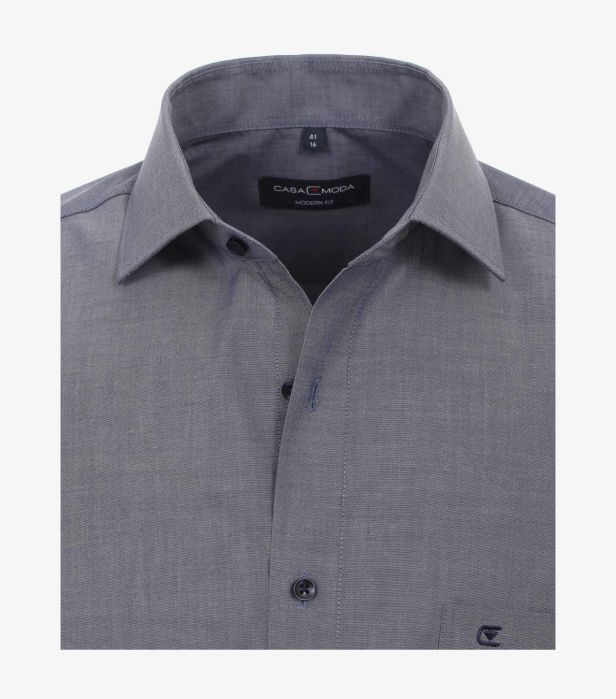 Camasa bumbac barbati CASA MODA ModernFit uni albastru inchis [3]