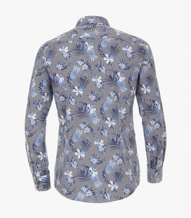 Camasa bumbac barbati VENTI Modern Fit dungi print floral albastru [2]