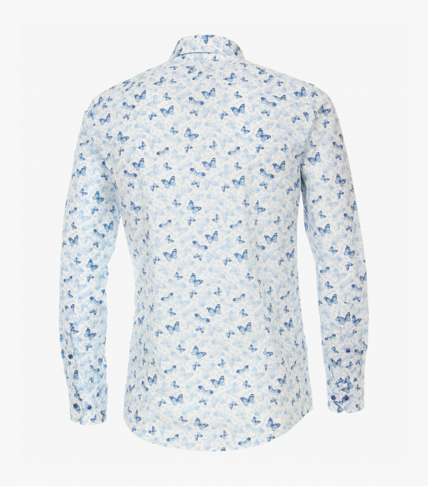 Camasa bumbac barbati VENTI ModernFit albastra print fluturi [2]