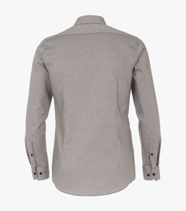 Camasa bumbac barbati VENTI BodyFit bej print bleumarin [2]