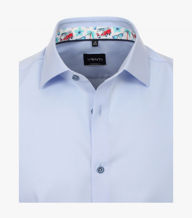 Camasa bumbac barbati VENTI Modern Fit albastra [3]