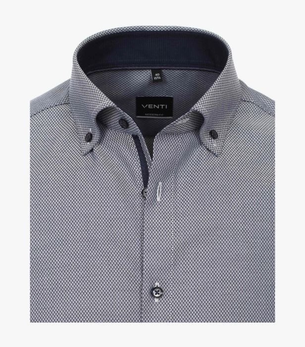 Camasa bumbac barbati CASA MODA ModernFit rombulete bleumarin [4]