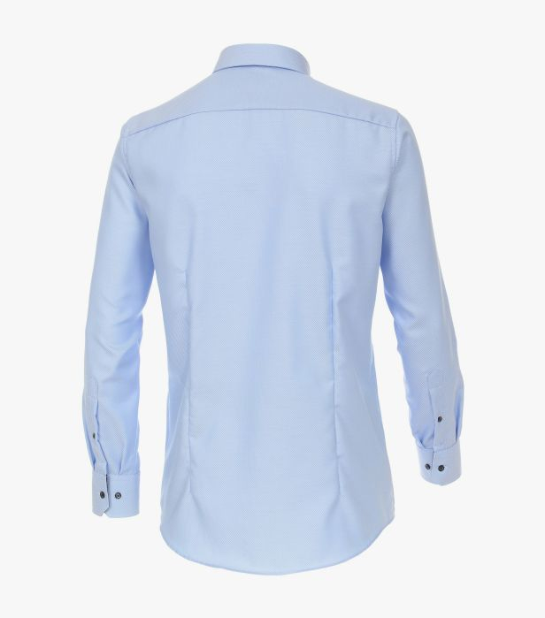 Camasa bumbac barbati VENTI ModernFit bleu structurat [2]