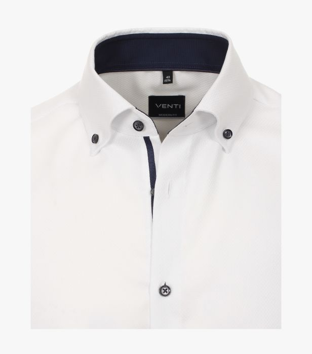 Camasa barbati VENTI ModernFit uni alba [2]