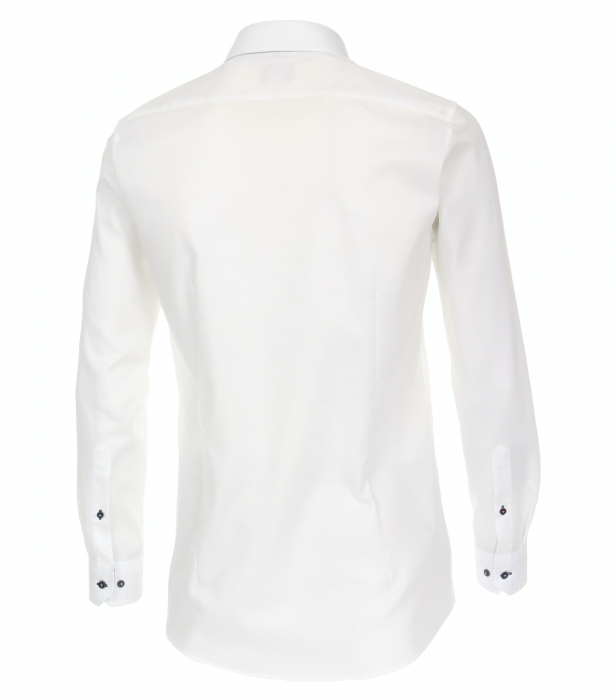 Camasa bumbac barbati VENTI BodyFit uni alba [2]