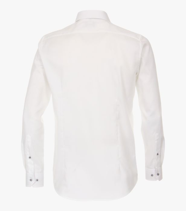 Camasa bumbac barbati VENTI BodyFit uni alba [2]