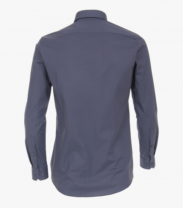 Camasa bumbac barbati VENTI BodyFit bleumarin punctulete albe [4]