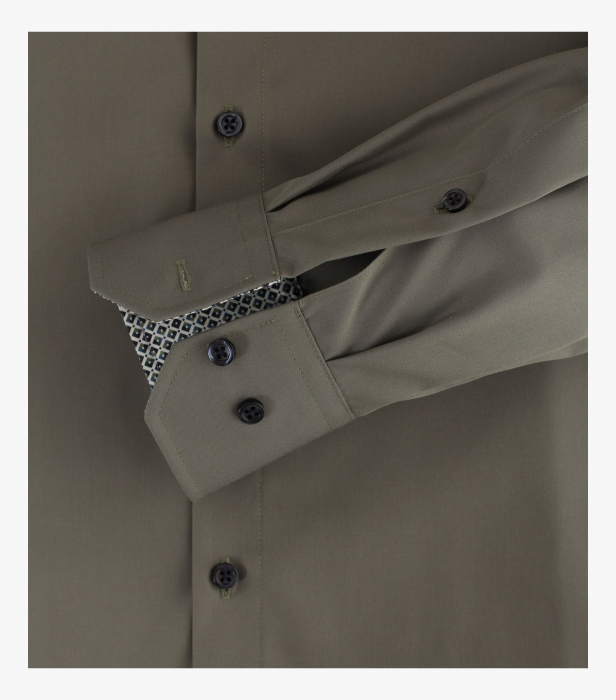 Camasa bumbac barbati VENTI ModernFit kaki [4]