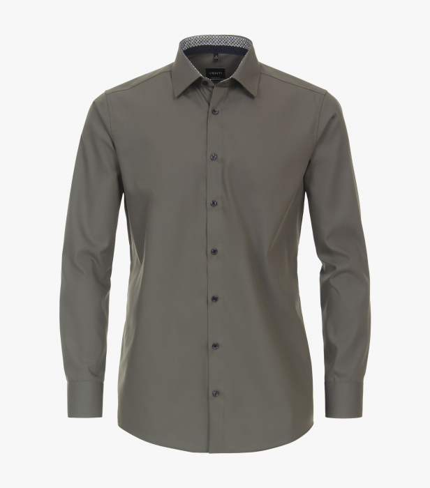 Camasa bumbac barbati VENTI ModernFit kaki [1]