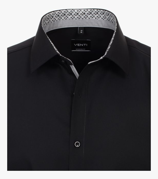 Camasa bumbac barbati VENTI ModernFit negru [3]