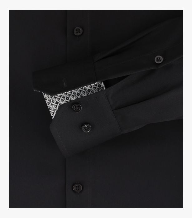 Camasa bumbac barbati VENTI ModernFit negru [4]