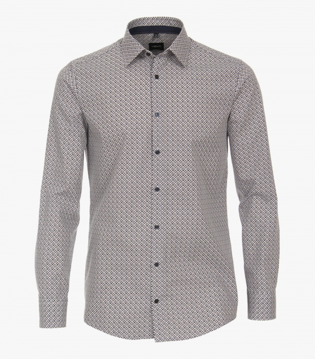 Camasa bumbac barbati VENTI ModernFit maro rombulete [1]