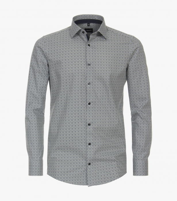 Camasa bumbac barbati VENTI ModernFit verde rombulete [1]