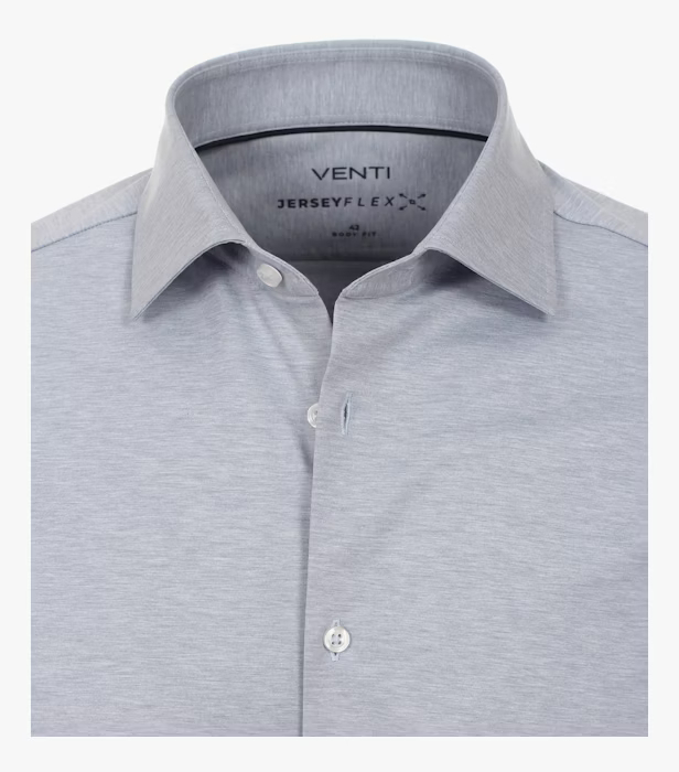 Camasa jerseu bumbac barbati VENTI BodyFit bleu [3]