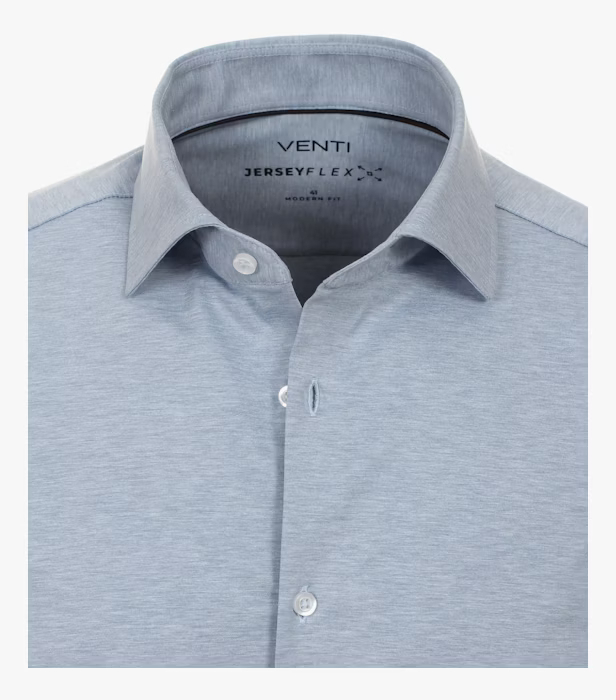 Camasa jerseu bumbac barbati VENTI ModernFit bleu [3]