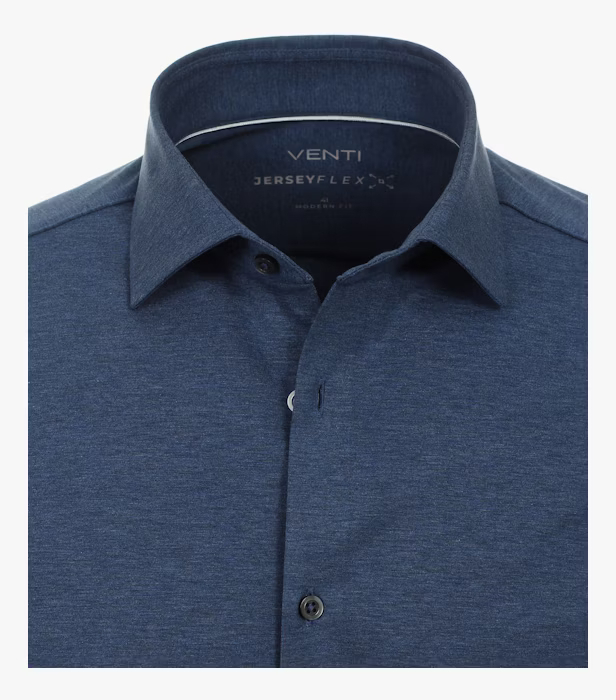 Camasa JERSEYFLEX barbati VENTI ModernFit albastru inchis [3]