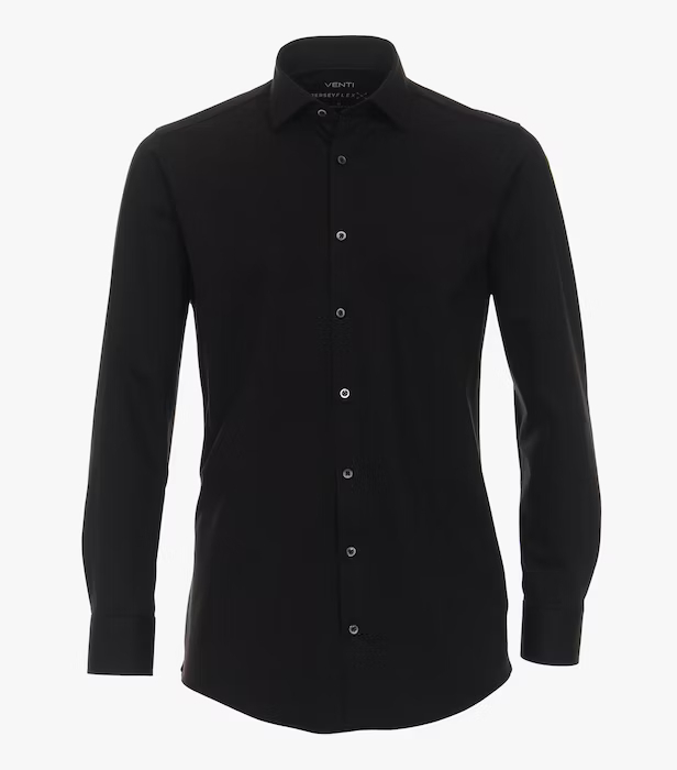 Camasa JERSEYFLEX barbati VENTI ModernFit negru [1]