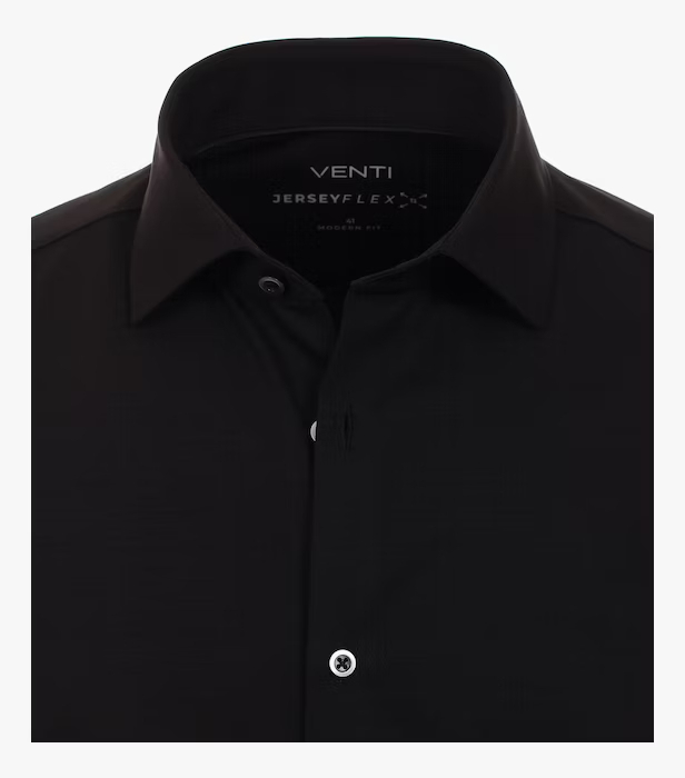 Camasa JERSEYFLEX barbati VENTI ModernFit negru [3]