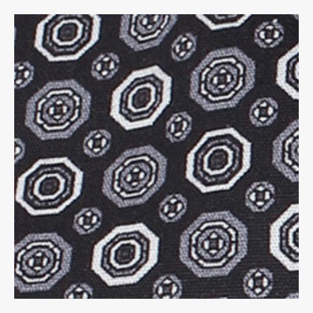 Camasa bumbac barbati VENTI BodyFit negru print cerculete gri [5]