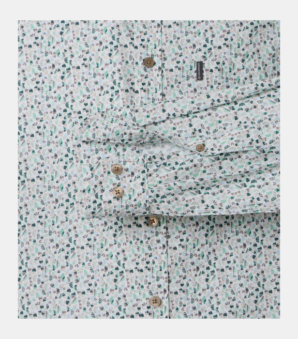 Camasa bumbac barbati CASA MODA verde print geometric [4]