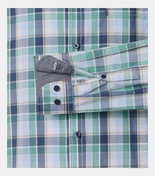 Camasa bumbac barbati CASA MODA verde carouri [4]