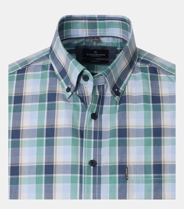 Camasa bumbac barbati CASA MODA verde carouri [3]