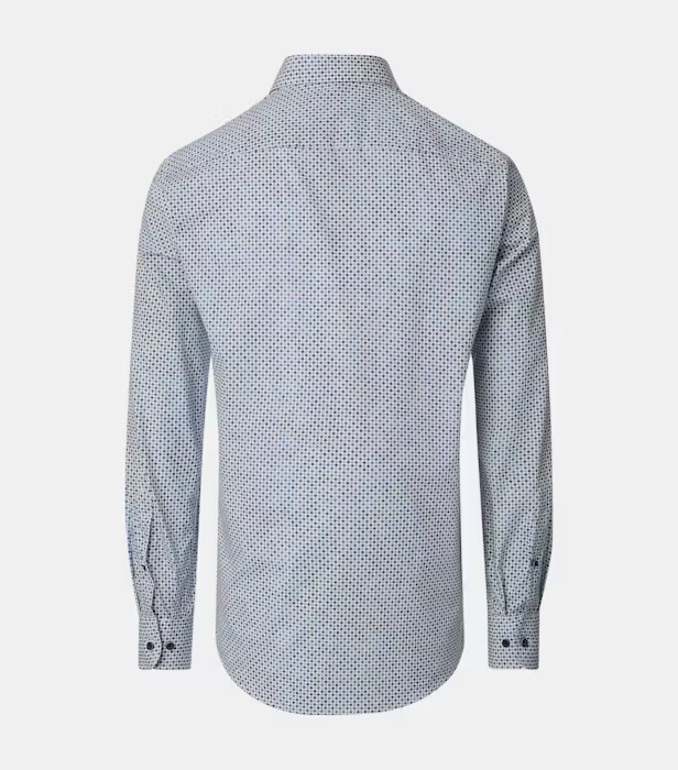 Camasa bumbac barbati  CASA MODA albastru print rombulete [2]