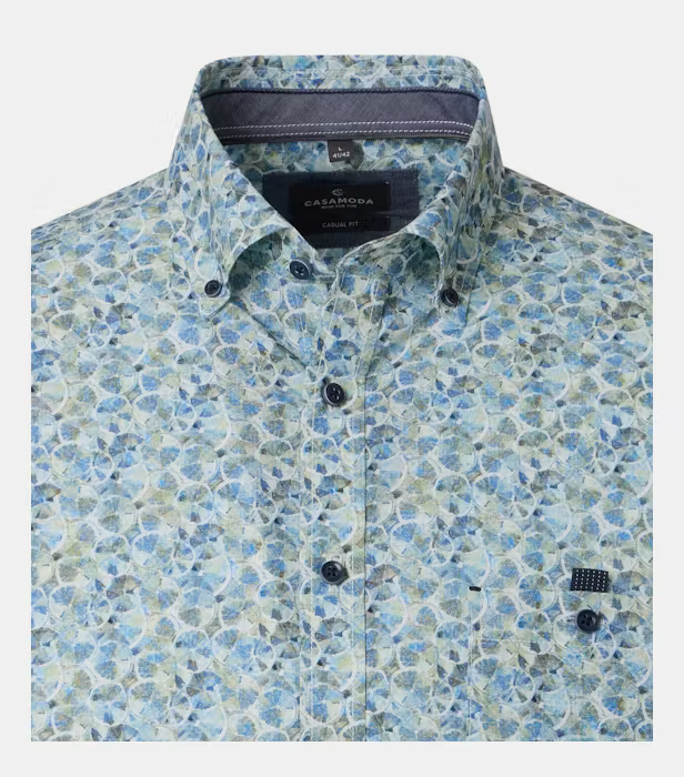 Camasa bumbac barbati CASA MODA verde print floral [3]