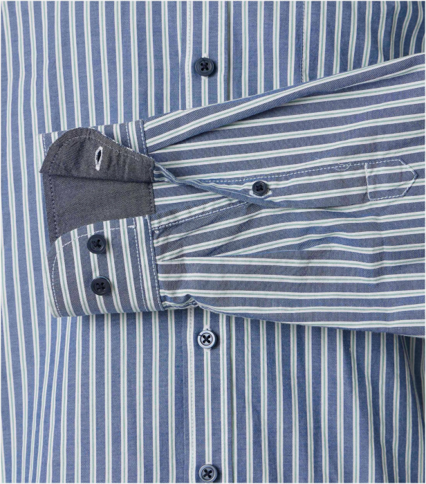 Camasa bumbac barbati CASA MODA albastru dungi [4]